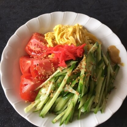 焼きそば麺で作ってみました。美味しくできました！